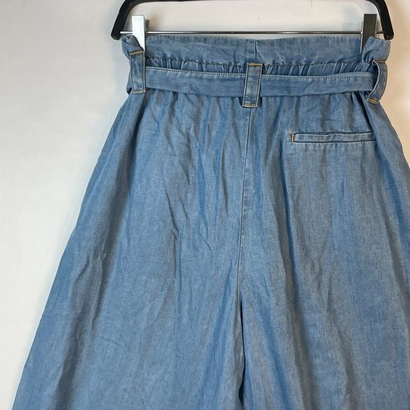 zara basics wide leg high waisted denim size XS - Picture 4 of 10
